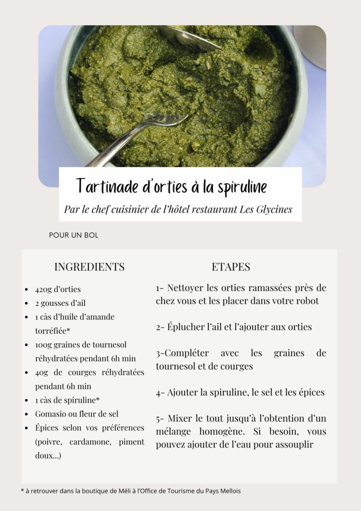 Tartinade d'orties à la spiruline Val de Ré